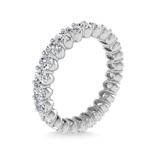 14K White Gold Diamond 2 1/2 Ct.Tw. Oval Shape Full Eternity Band (Size 7)