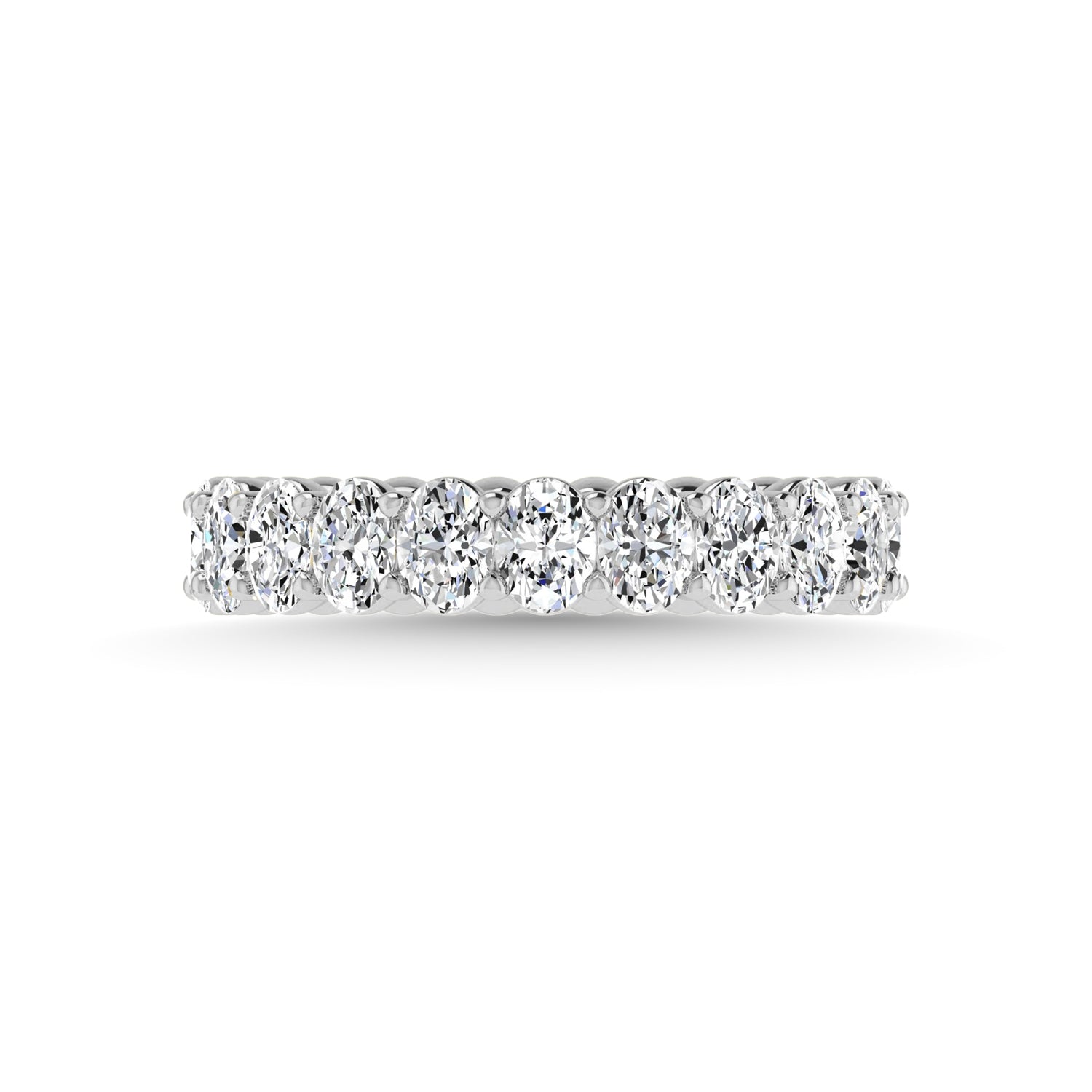 14K White Gold Diamond 3 1/6 Ct.Tw. Oval Shape Full Eternity Band
