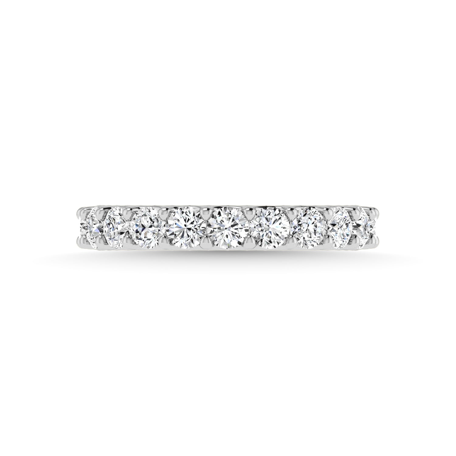 14K White Gold Diamond 1 5/8 Ct.Tw. Round Shape Full Eternity Band (Size 5.5)