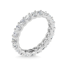 14K White Gold Diamond 2 7/8 Ct.Tw. Round Shape Full Eternity Band (size 6)