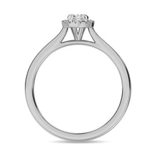 Diamond 3/8 Ct.Tw. Pear Center Halo Engagement Ring in 10K White Gold