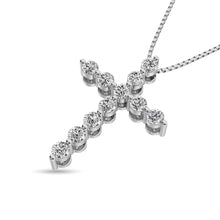 Diamond 1 Ct.Tw. Cross Pendant in 14K White Gold