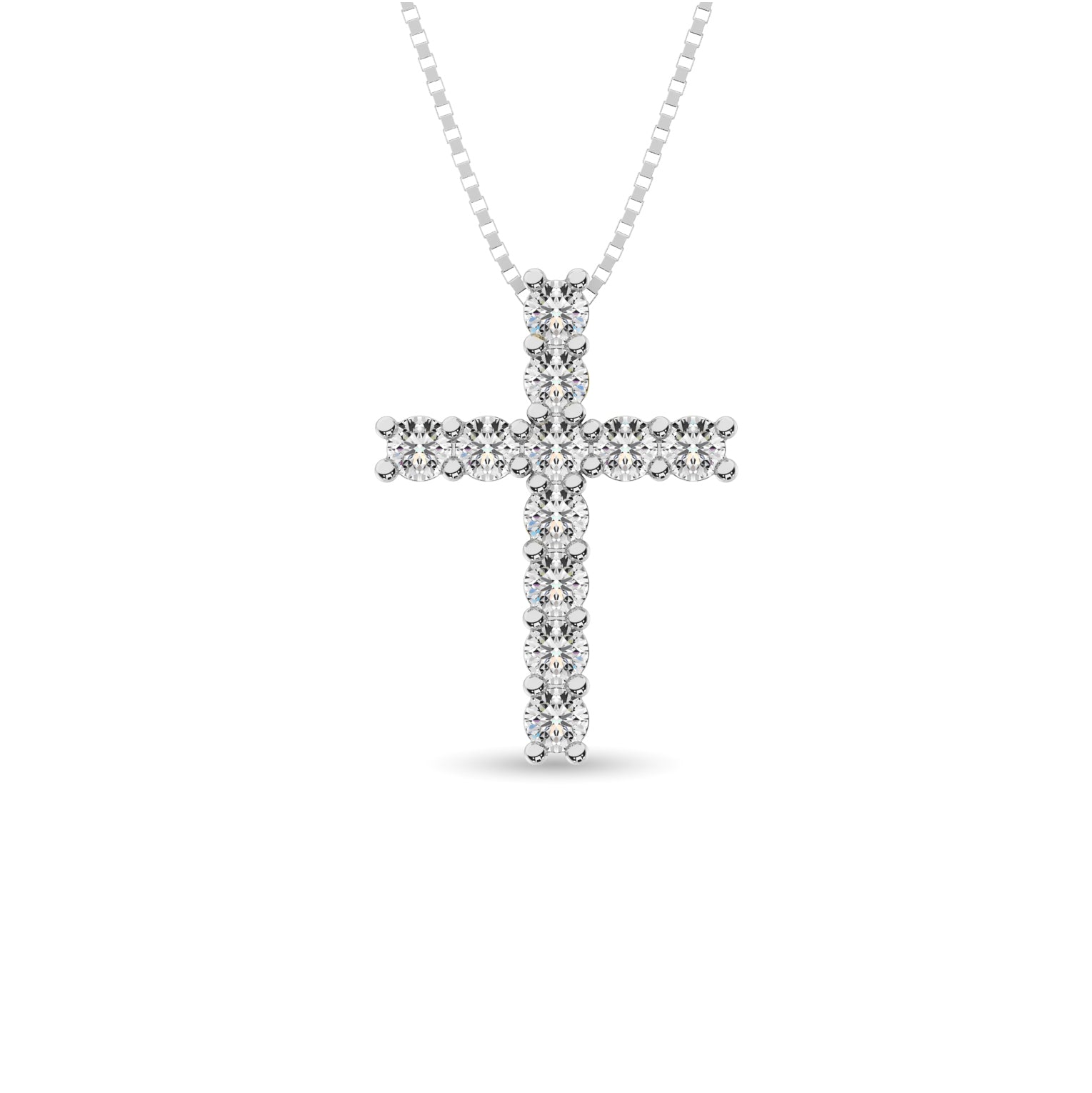 Diamond 1 Ct.Tw. Cross Pendant in 14K White Gold