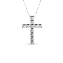 Diamond 1/2 Ct.Tw. Cross Pendant in 14K White Gold