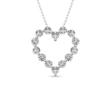 Diamond 1 Ct.Tw. Heart Pendant in 14K White Gold