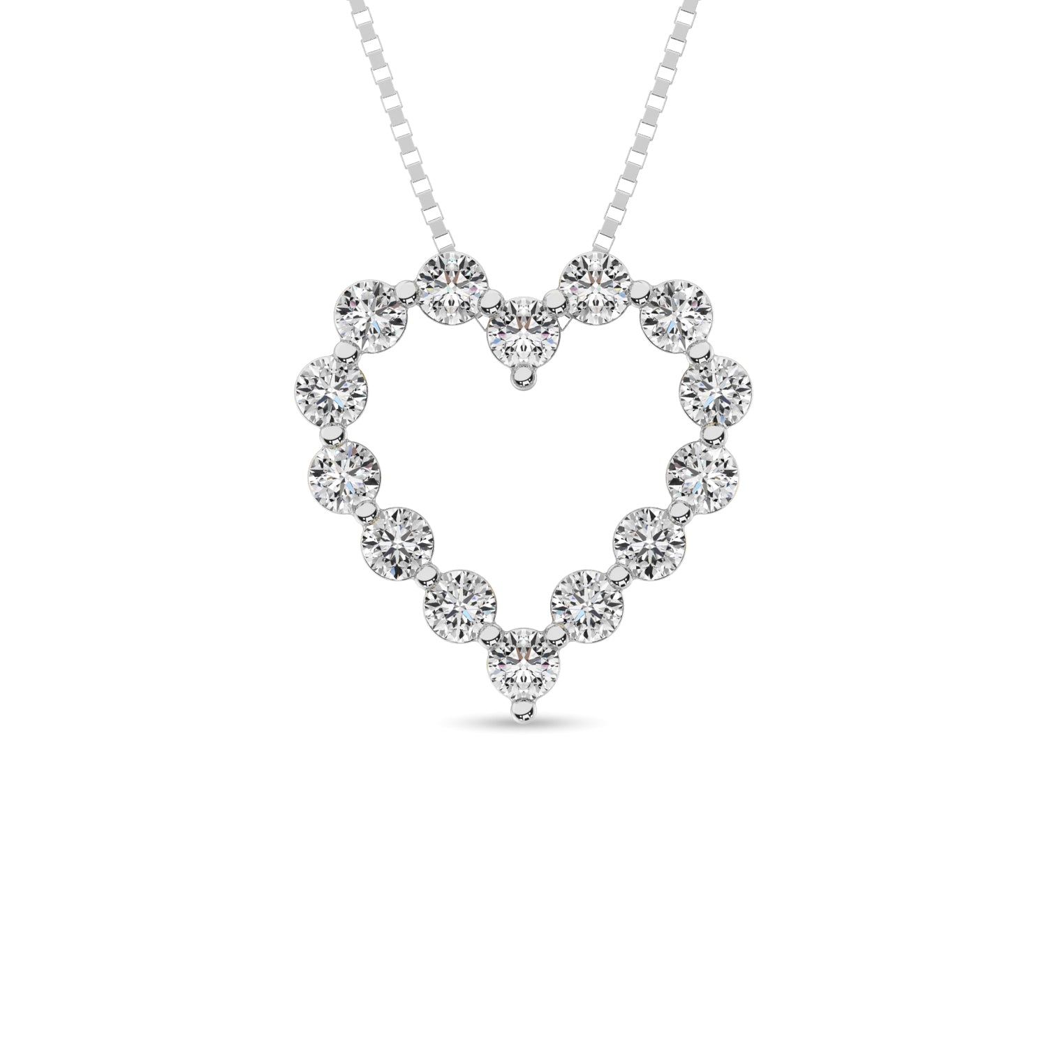 Diamond 1/2 Ct.Tw. Heart Pendant in 14K White Gold