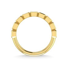 14K Yellow Gold Diamond 1 3/4 Ct.Tw. Emerald Shape Half Way Bezel Band