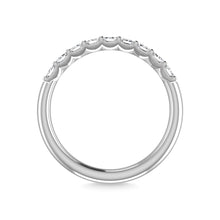 14K White Gold Diamond 1 1/3 Ct.Tw. Emerald Shape Half Way Eternity Band