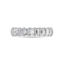 14K White Gold Diamond 1 3/4 Ct.Tw. Emerald Shape Half Way Eternity Band