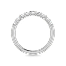 14K White Gold Diamond 1 3/4 Ct.Tw. Emerald Shape Half Way Eternity Band