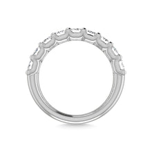 14K White Gold Diamond 2 7/8 Ct.Tw. Emerald Shape Half Way Eternity Band