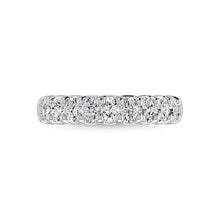 14K White Gold Diamond 1 1/3 Ct.Tw. Oval Shape Half Way Eternity Band