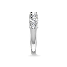 14K White Gold Diamond 1 1/3 Ct.Tw. Oval Shape Half Way Eternity Band