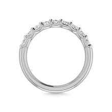 14K White Gold Diamond 1 1/3 Ct.Tw. Oval Shape Half Way Eternity Band