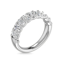 14K White Gold Diamond 1 3/4 Ct.Tw. Oval Shape Half Way Eternity Band