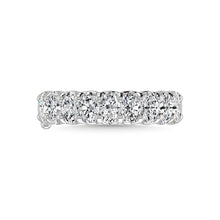 14K White Gold Diamond 1 3/4 Ct.Tw. Oval Shape Half Way Eternity Band