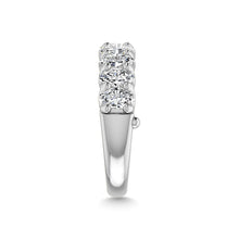 14K White Gold Diamond 1 3/4 Ct.Tw. Oval Shape Half Way Eternity Band