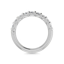 14K White Gold Diamond 1 3/4 Ct.Tw. Oval Shape Half Way Eternity Band