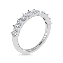 14K White Gold Diamond 1 Ct.Tw. Princess Shape Half Way Eternity Band