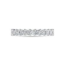 14K White Gold Diamond 1 Ct.Tw. Princess Shape Half Way Eternity Band