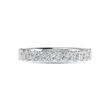 14K White Gold Diamond 1 Ct.Tw. Princess Shape Half Way Eternity Band