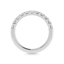 14K White Gold Diamond 1 Ct.Tw. Princess Shape Half Way Eternity Band