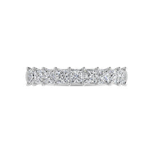 14K White Gold Diamond 1 1/3 Ct.Tw. Princess Shape Half Way Eternity Band