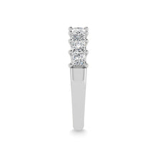 14K White Gold Diamond 1 3/4 Ct.Tw. Princess Shape Half Way Eternity Band