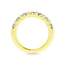 14K White Gold Diamond 5/8 Ct.Tw. Round Shape Half Way Wedding Band (size 6.5)