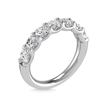 14K White Gold Diamond 1 1/4 Ct.Tw. Round Shape Half Way Wedding Band