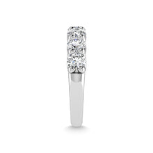 14K White Gold Diamond 1 1/4 Ct.Tw. Round Shape Half Way Wedding Band