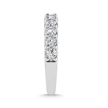 14K White Gold Diamond 1 Ct.Tw. Round Shape Half Way Eternity Band