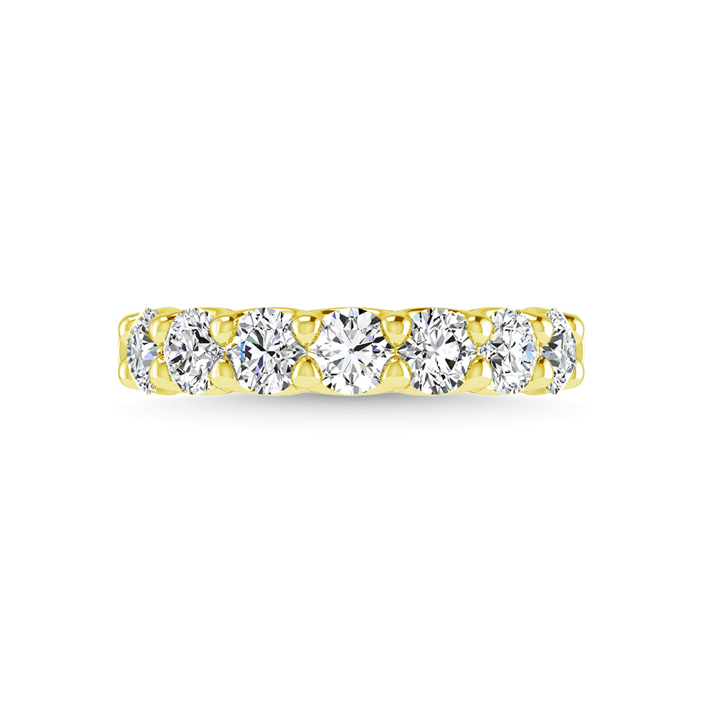 14K White Gold Diamond 1 1/10 Ct.Tw. Round Shape Half Way Wedding Band (size 6.5)