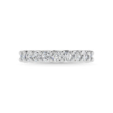 14K White Gold Lab Grown Diamond 1 1/3 Ct.Tw. Round Shape Half Way wedding Band (size 6.5)