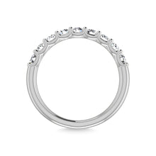 14K White Gold Diamond 1 1/3 Ct.Tw. Round Shape Half Way Band