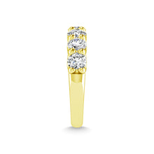 14K White Gold Diamond 1 1/3 Ct.Tw. Round Shape Half Way Wedding Band (size 6.5)