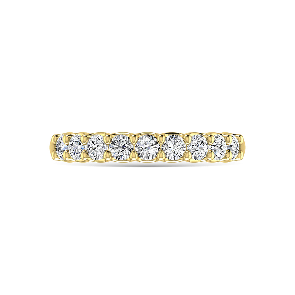 14K White Gold Diamond 1 3/4 Ct.Tw. Round Shape Half Way wedding Band (size 6.5)