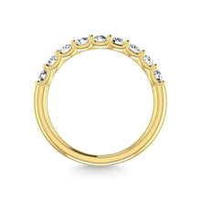 14K White Gold Diamond 1 3/4 Ct.Tw. Round Shape Half Way wedding Band (size 6.5)