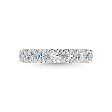 14K White Gold Diamond 2 1/4 Ct.Tw. Round Shape Half Way Band