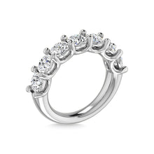 14K White Gold Diamond 3 3/4 Ct.Tw. Round Shape Half Way Eternity Band