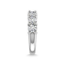 14K White Gold Diamond 3 3/4 Ct.Tw. Round Shape Half Way Eternity Band