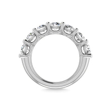 14K White Gold Diamond 3 3/4 Ct.Tw. Round Shape Half Way Eternity Band