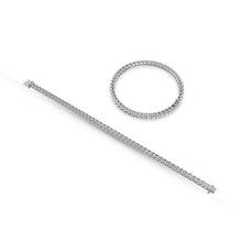 14K White Gold Lab Grown Diamond 2 Ct.Tw. Illusion Tennies Bracelet