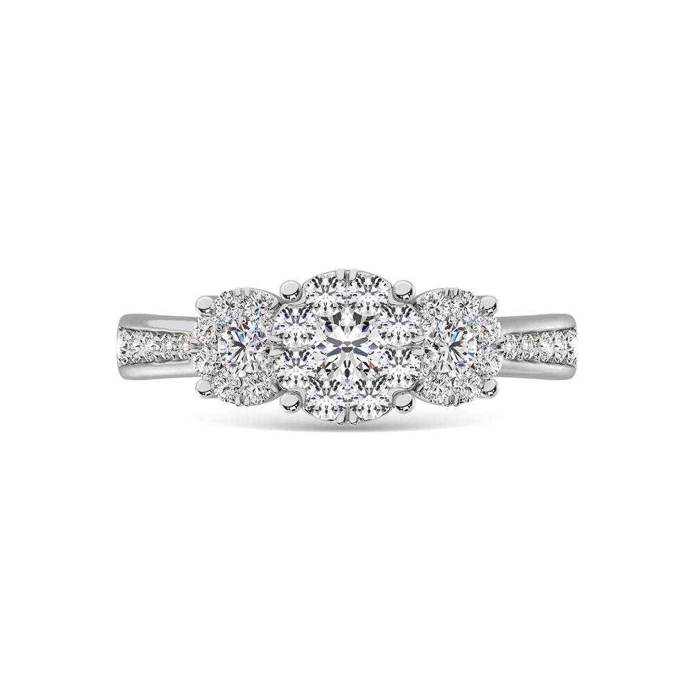 10K White Gold Lab Grown Diamond 1 Ct.Tw. Engagement Ring