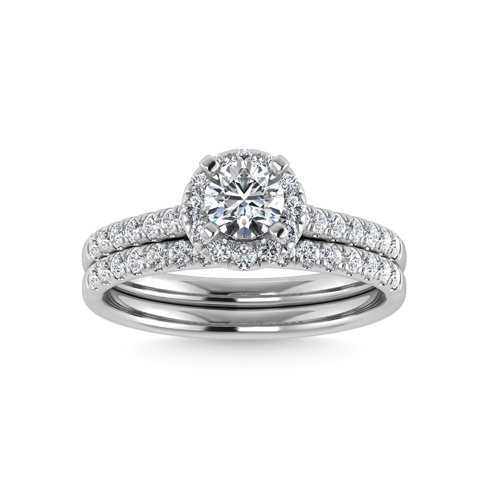 10K White Gold Lab Grown Diamond 1 Ct.Tw. Bridal Ring