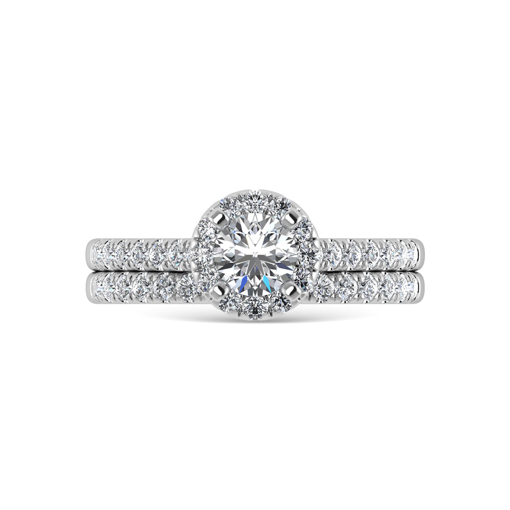 10K White Gold Lab Grown Diamond 1 Ct.Tw. Bridal Ring