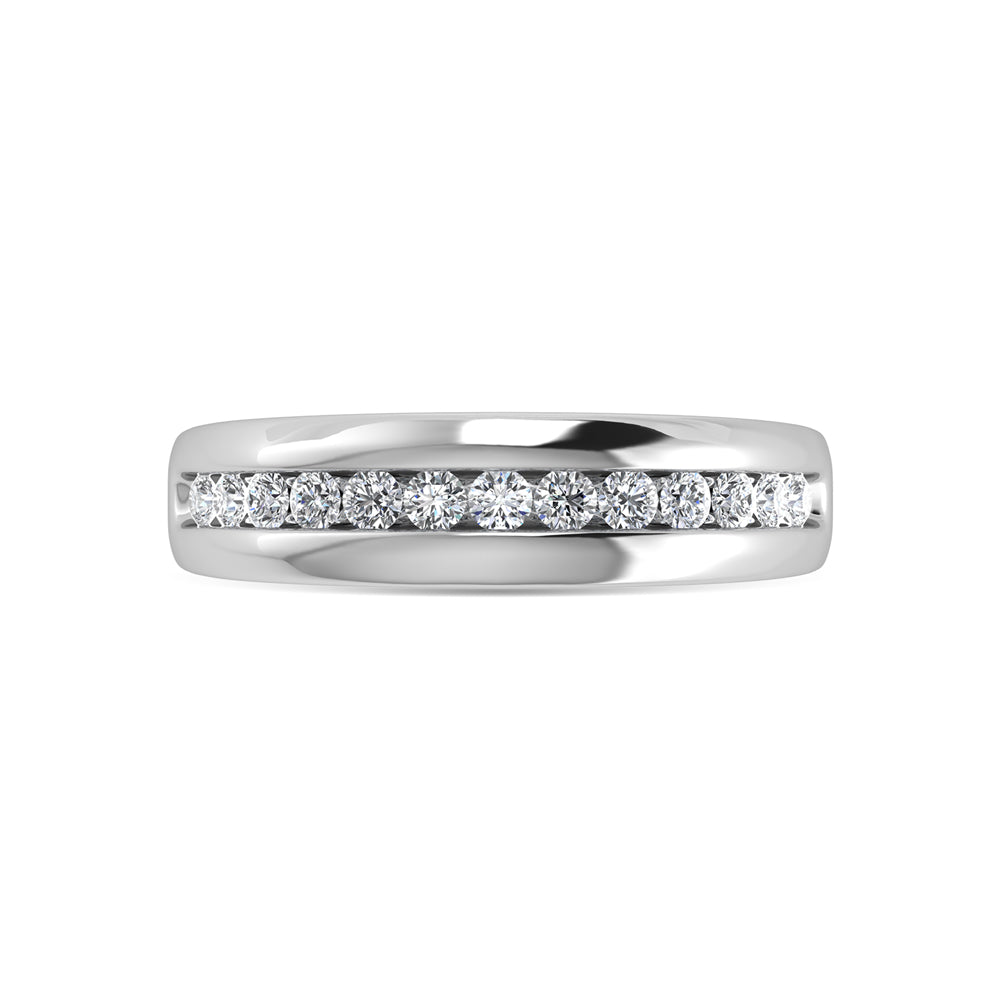 10K White Gold Lab Grown Diamond 1/2 Ct.Tw. Channel Set Wedding Band