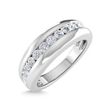 10K White Gold Lab Grown Diamond 1/2 Ct.Tw. Channel Set Wedding Band