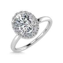 14K White Gold Lab Grown Diamond 1 1/6 Ct.Tw. Oval Shape Hidden Halo Engagement Ring