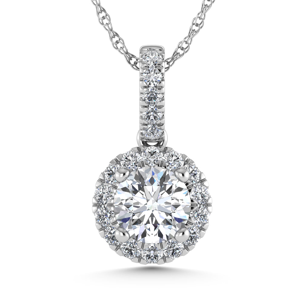 14K White Gold Lab Grown Diamond 2 5/8 Ct.Tw. Fashion Pendant